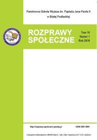 Rozprawy Społeczne, tom 10, nr 1, 2016