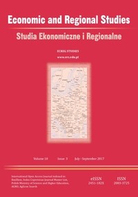Economic and Regional Studies / Studia Ekonomiczne i Regionalne, Volume 10, Issue 3, 2017
